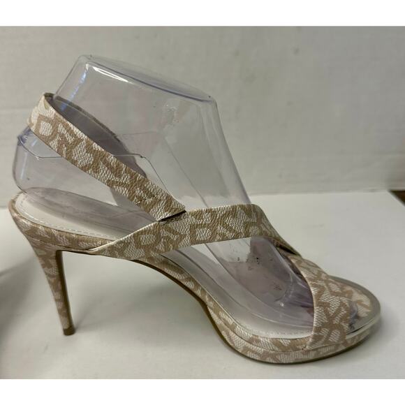 DKNY Women's Diva Asymmetrical Slingback Stiletto Sandals Heels Hemp Size 7.5 - Picture 3 of 11